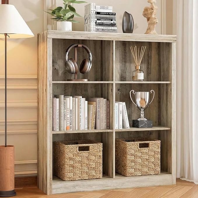 GarveeHome 6 Cube Storage Organizer, 53 Inch Tall Bookcase by GarveeHome