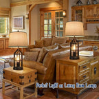BesLowe 2-Light Farmhouse Rustic Touch Table Lamps Grey, 3-Way Dimmable Bedside - Image 7