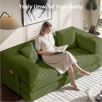Convertible Floor Sofa Bed | 59’’ Folding Futon Sofa - Image 5
