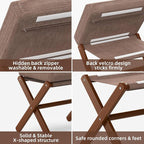 BAMBOOHOMIE Foldable Foot Stool Ottoman, Modern Foot Rest - Image 5