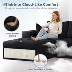 MAXYOYO 132" U Shaped Modular Sectional Sofa - Image 8