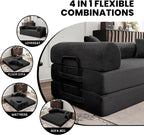 79'' Convertible Sofa Bed, 5-in-1 Folding Boneless Couch, Pull Out Floor Sleeper - Image 3