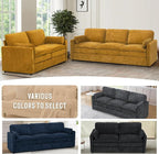 Comfy Chenille Sofa Set with Well-Filled Pillows, Modern 3 Seater and Loveseat - Image 7