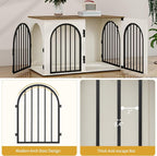 39.4" Wooden Dog Crate Furniture, Indoor Dog Kennel Dogs Cage - Image 3