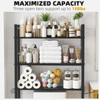 GloTika 3-Tier Over Toilet Storage - 150lb Total Capacity Metal Bathroom - Image 5
