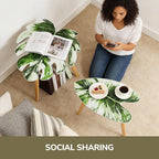 BAMEOS Monstera Leaf Nesting Tables Set of 2, Small Side Tables f Set - Image 7