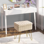 Greenstell Vanity Stool Chair Faux Fur - Image 2