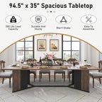 Hlivelood 94Inch Large Dining Table - Image 3