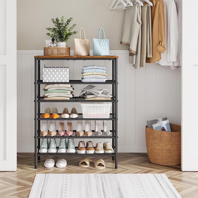 Tajsoon 6 Tier Free Standing Shoe Rack - Image 8