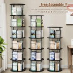 ALLSTAND 6 Tier Rotating Bookshelf, 360 ° Display Stackable Spinning Bookshelf - Image 5