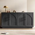Fatmok Buffet Cabinet with Storage, Wood Media TV Console Table Credenza by Fatmok