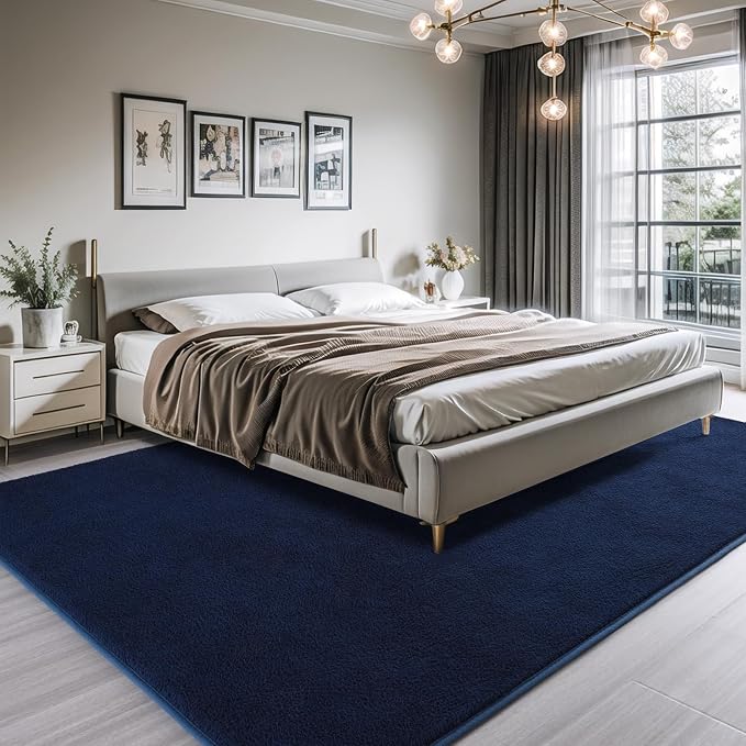 5x7 Area Rugs for Living Room Non Slip Dorm Bedroom Rug, Minimalist Washable - Image 2