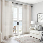 Pearl White Linen Curtains 84 Inches Long - Image 6