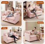 Loveseat Sofa Cloud Sofa Couch 50'', Modern Loveseats 2 Seat Couch 27" Deep Seat - Image 8