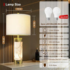 Natural Alabaster Table Lamps Set of 2, Table Lamp - Image 2