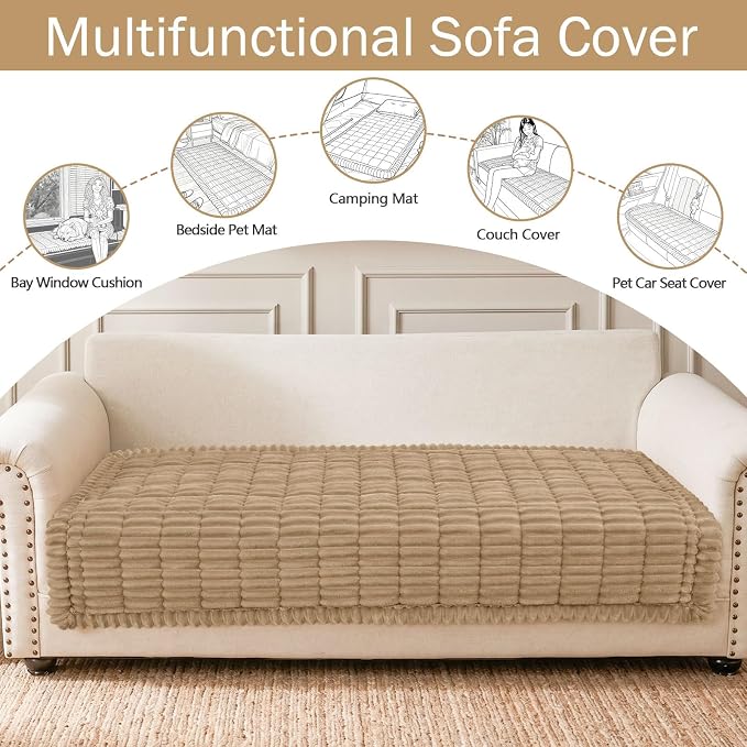 Couch Cover for Dogs, Washable Non Slip Plush Flannel Sofa Protector | Thick - Image 3