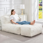 Hobestluk Bean Bag Chair Big Bean Bag Lounger - Image 3