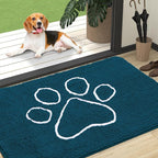 OLANLY Dog Door Mat for Muddy Paws 47x32, Paw Print Design Chenille Mud Mat | by OLANLY