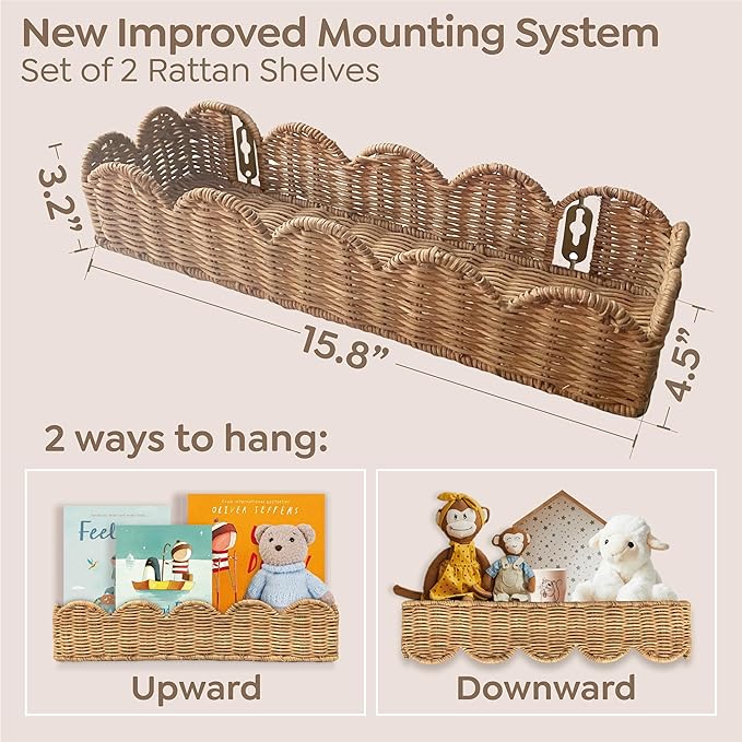 Nursery Book Shelves Set of 2 - Image 3