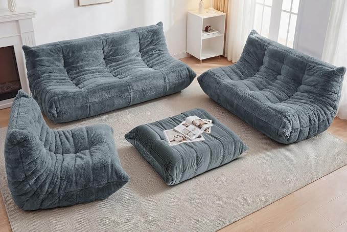 Bean Bag Pouf Ottoman, Foot Stool, Foot Rest - Image 6
