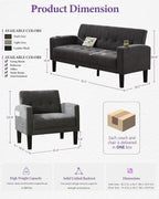 TYBOATLE Sofa Couch, Living Room Furniture Sectional Sofa Sets of 3 Pcs - Image 2