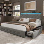 LARMACE Queen LED Bed Frame by LARMACE