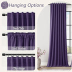 100% Blackout Curtains 84 Inch Length 2 Panels Set - Image 6