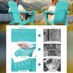 SERWALL Adirondack Chair with Cup Holders - Image 3