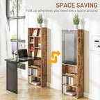 HOMCOM Foldable Convertible Writing Table, Wall Mounted Space-Saving Computer - Image 4