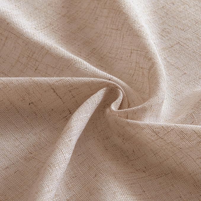 MIULEE Natural Beige Linen Curtains 52x96 Inch Long - Image 8