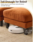 Karl home 99.6" Sectional Sofa, U-Shaped Chenille Upholstered Couch - Image 4