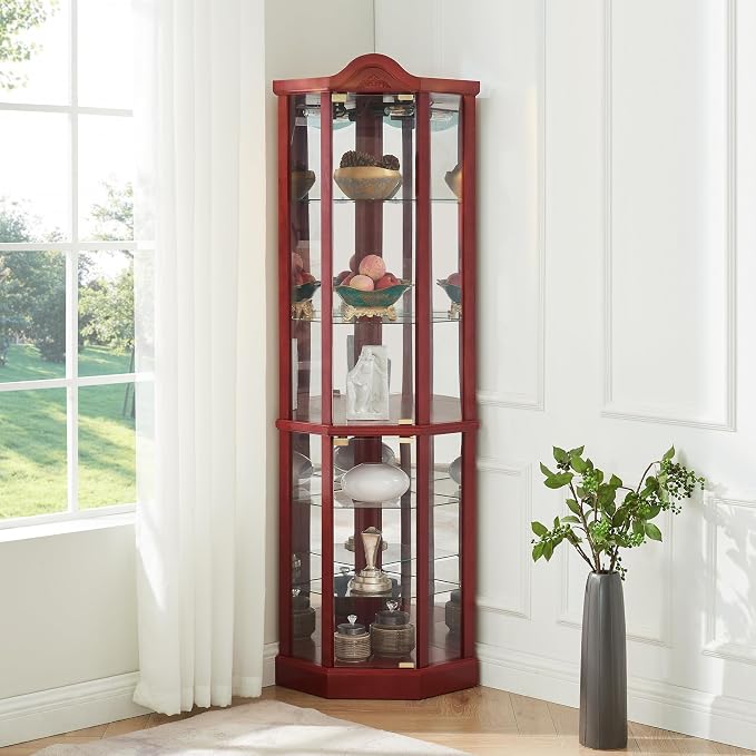 Glass Corner Display Cabinet - Image 3