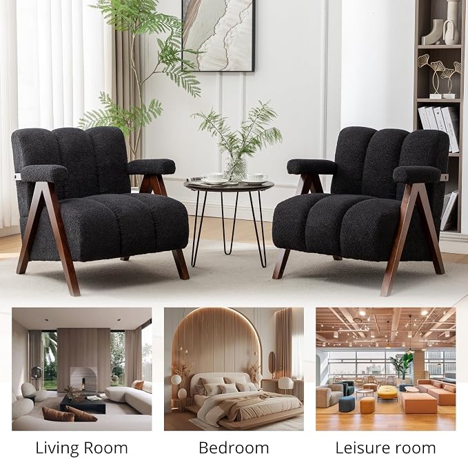 Mid Century Modern Accent Chairs Set of 2 - Image 7