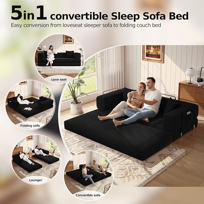 MoonSpeak 78.8''Sleeper Couch Bed - Image 8