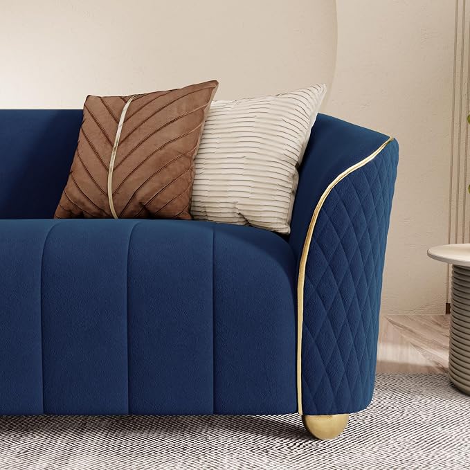 3-Piece Luxury Velvet Sofa Set for Living Room, Elegant Design Couch Set - Image 7