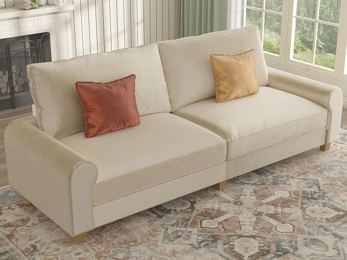 EASE MOOSE 70.6" Velvet Loveseat Sofa, Soft Deep Seat Couches by EASEMOOSE
