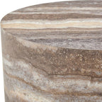 Round Coffee Table, 23.6" Modern Grey Faux Marble Drum Coffee Table, Round - Image 8