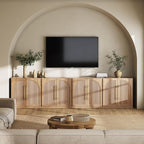 BELLEZE 4-Piece Modular TV Stand Set -Fluted Entertainment Center - Image 5