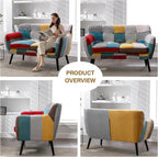 Bonzy Home Modern Boho Loveseat Couch Sofa Chair - Image 8