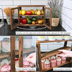 MOOCA Wood and Glass Display Case, Double Door - Image 4