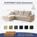 MAXYOYO 104" L Shaped Modular Sectional Sofa - Image 2