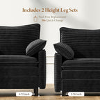Vesgantti 40" Single Seat Sofa, Comfy Cloud Couch Deep Seat Upholstered Couch - Image 3