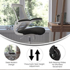 Flash Furniture Kelista Mid-Back Black Mesh Swivel Ergonomic Task Office Chair - Image 4