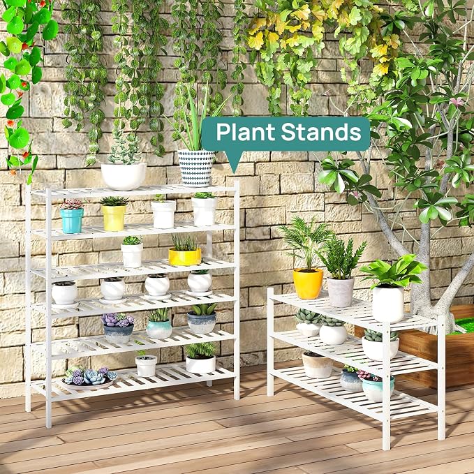 viewcare 3-Tier Long Shoe Rack, Bamboo Wood Shoe Rack - Image 6
