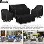 Patio Furniture Covers 4 Piece Set, 600D Heavy Duty Outdoor Furniture Covers - Image 3