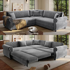 88.2" Sectional Sleeper Sofa by Unknown