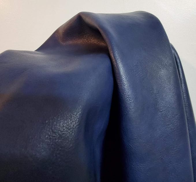 NAT Leathers | Navy Soft Faux Vegan Leather PU | 2 Yard Cut by The Yard | by NATLeathers