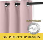 NICETOWN Baby Pink Curtains for Nursery, Sliding Glass Door Grommet Thermal - Image 5