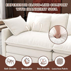 Ihanherry 114" V-Shaped Modern Sofa Modular Sectional Cloud Couch - Image 5