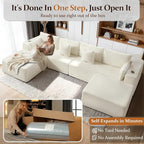 37" Cloud Sectional Couch Ottoman - Image 3